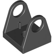 Lego destička 2x2 s drřákem bubnu, černá (6163507, 258426)